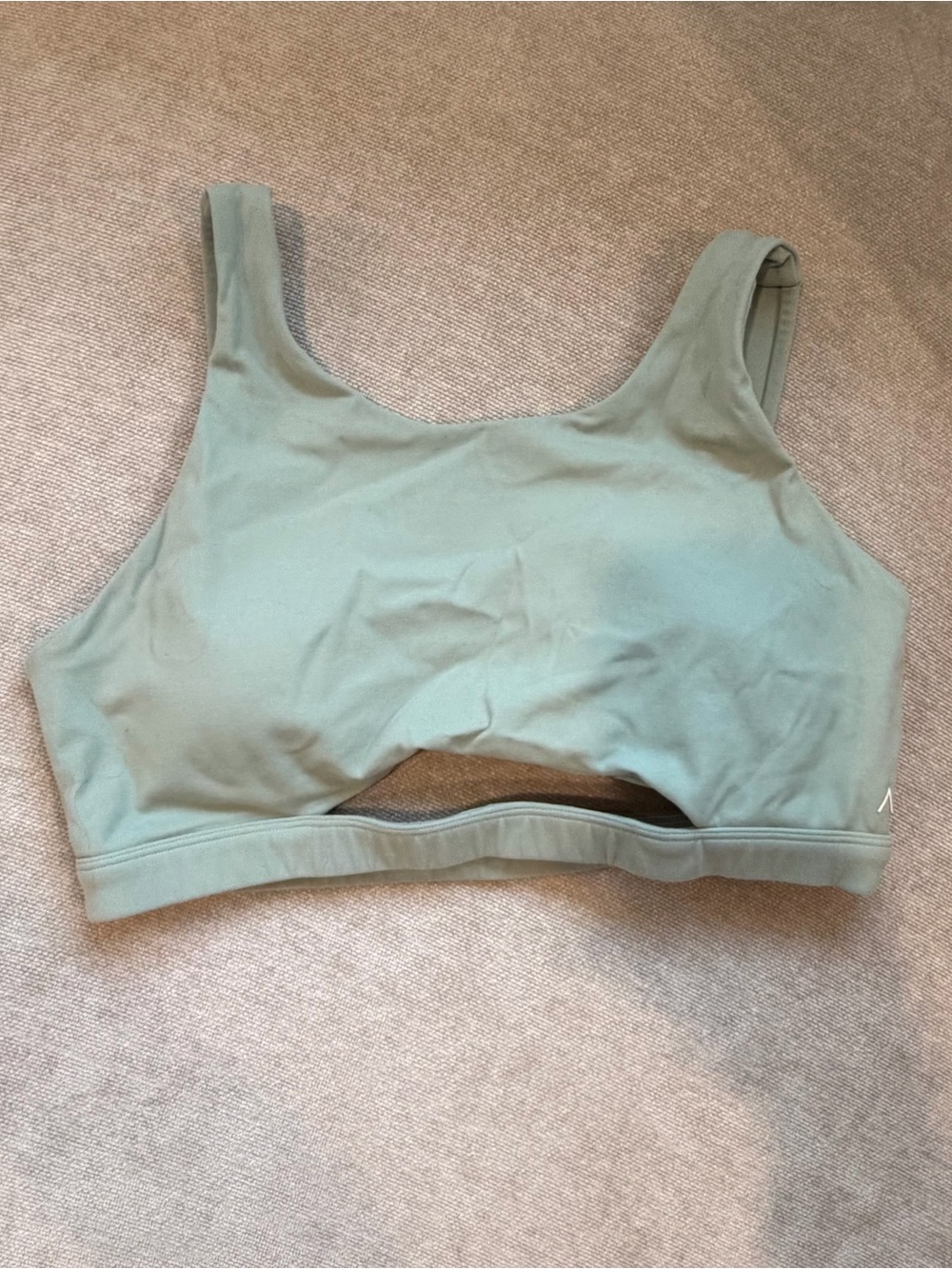 Sage Green Cutout Sports Bra